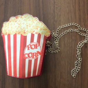 Red Retro Popcorn Crossbody Purse